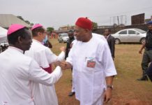 Breaking : Sen Kalu arrives Umuahia for Fund Raising Ceremony of World Multi -Purpose Hall