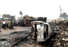 Auto crashes claims 40 lives, injures 203 people in Adamawa. Fire Explosion..
