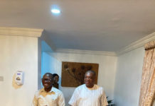 Oshiomhole visit Sen. Orji Kalu at his Abuja Residence.