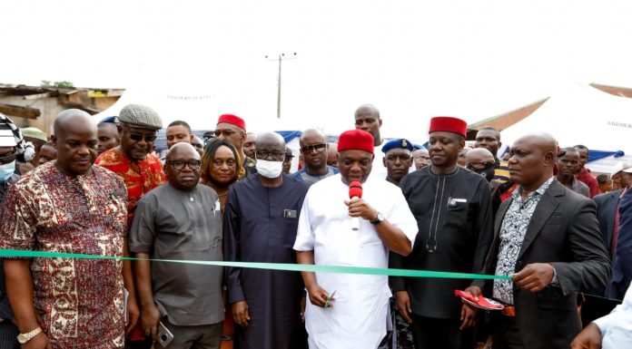 Abia-North Project Tour: Senator Orji Kalu commissions road in Arochukwu..