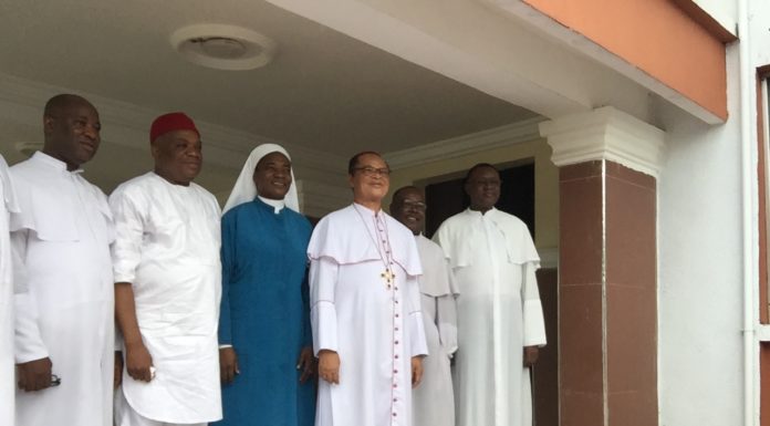 His Lordship, Bishop L.I Ugorji Extolled Sen. Orji Kalu During An Easter Banquet.