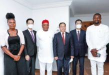 PHOTOS: New Chinese Ambassador to Nigeria Visits Sen. Orji Kalu
