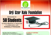 An Important Notice from Orji Uzor Kalu Foundation to the Qualified Candidates, Who are to Study Medicine in Venezuela 🇻🇪.