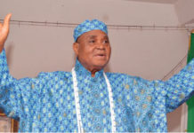 KALU GREETS ESAMA OF BENIN, CHIEF GABRIEL IGBINEDION AT 87