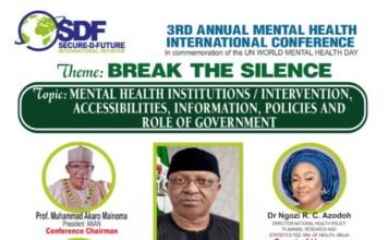 Future Security: Orji Uzor Kalu Foundation Participated In The 3rd SDF International Conference On Mental Health And The Society.