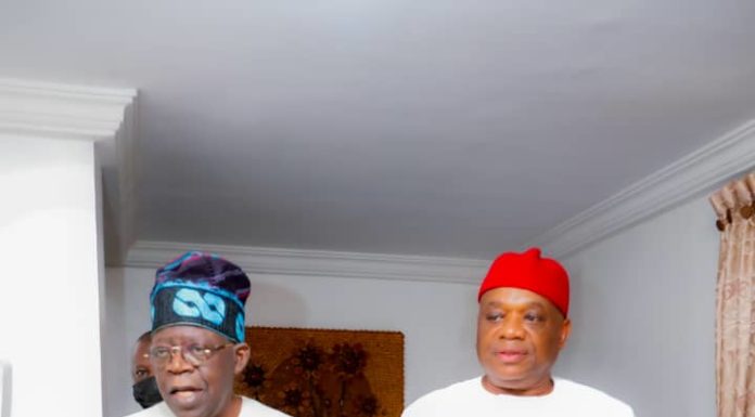 PRESS RELEASE President-elect Tinubu commiserates with Senator Orji Kalu over wife’s death