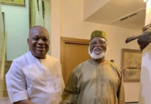 *Breaking !!! 2023 Presidency: Ex-Nigerian President, Gen. Abdulsalami Abubakar in closed door meeting with Orji Kalu*