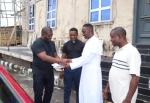 Just In!! Hon. Mascot Uzor Kalu Presents Car Gift To Rev. Christian Awah, Newly Ordained Third Igbere Catholic Priest*